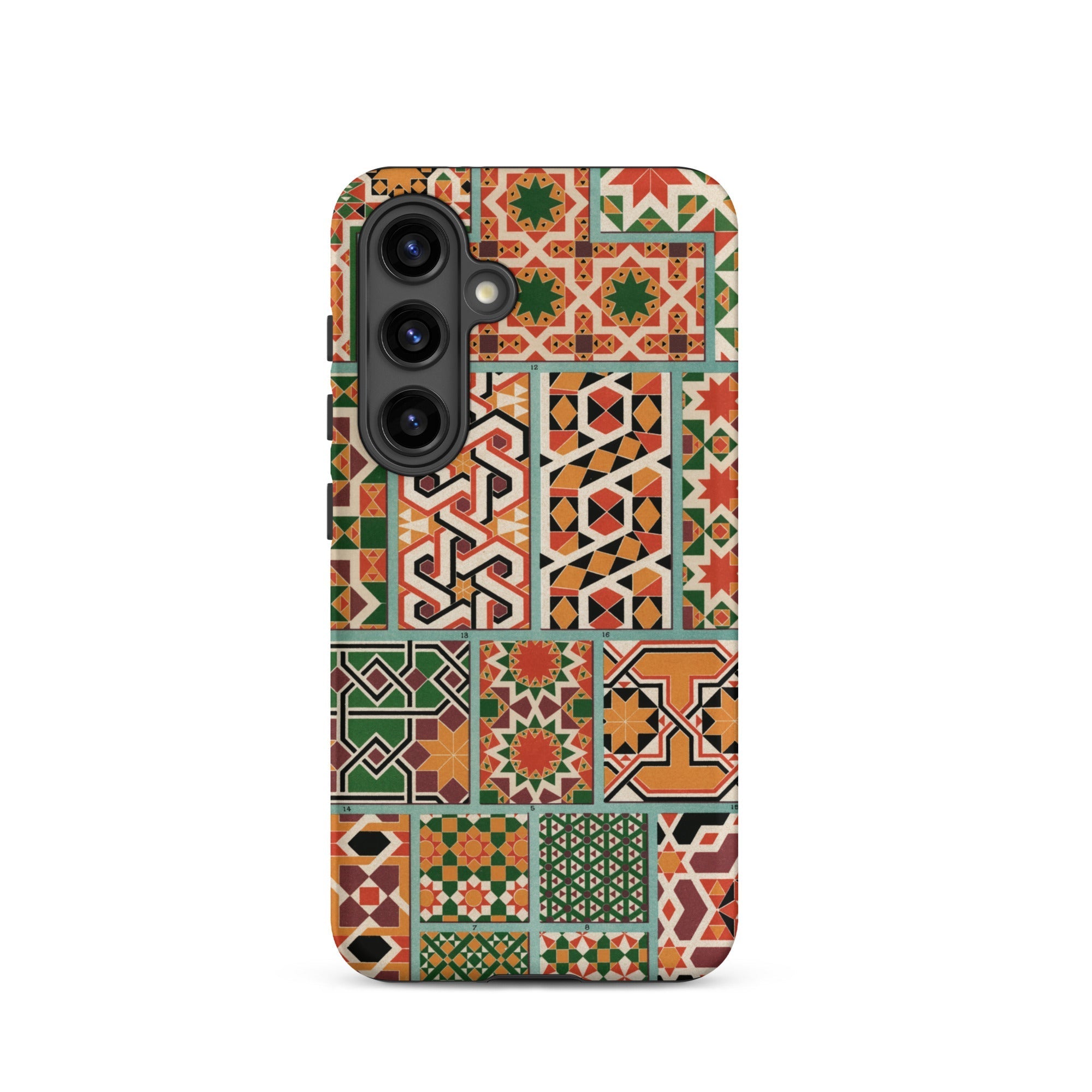 Middle Ages Pattern Design Auguste Racinet Samsung Case, Galaxy S24 / Matte, Smartphone Case Mosaic Colorful Islamic Geometric Patterns