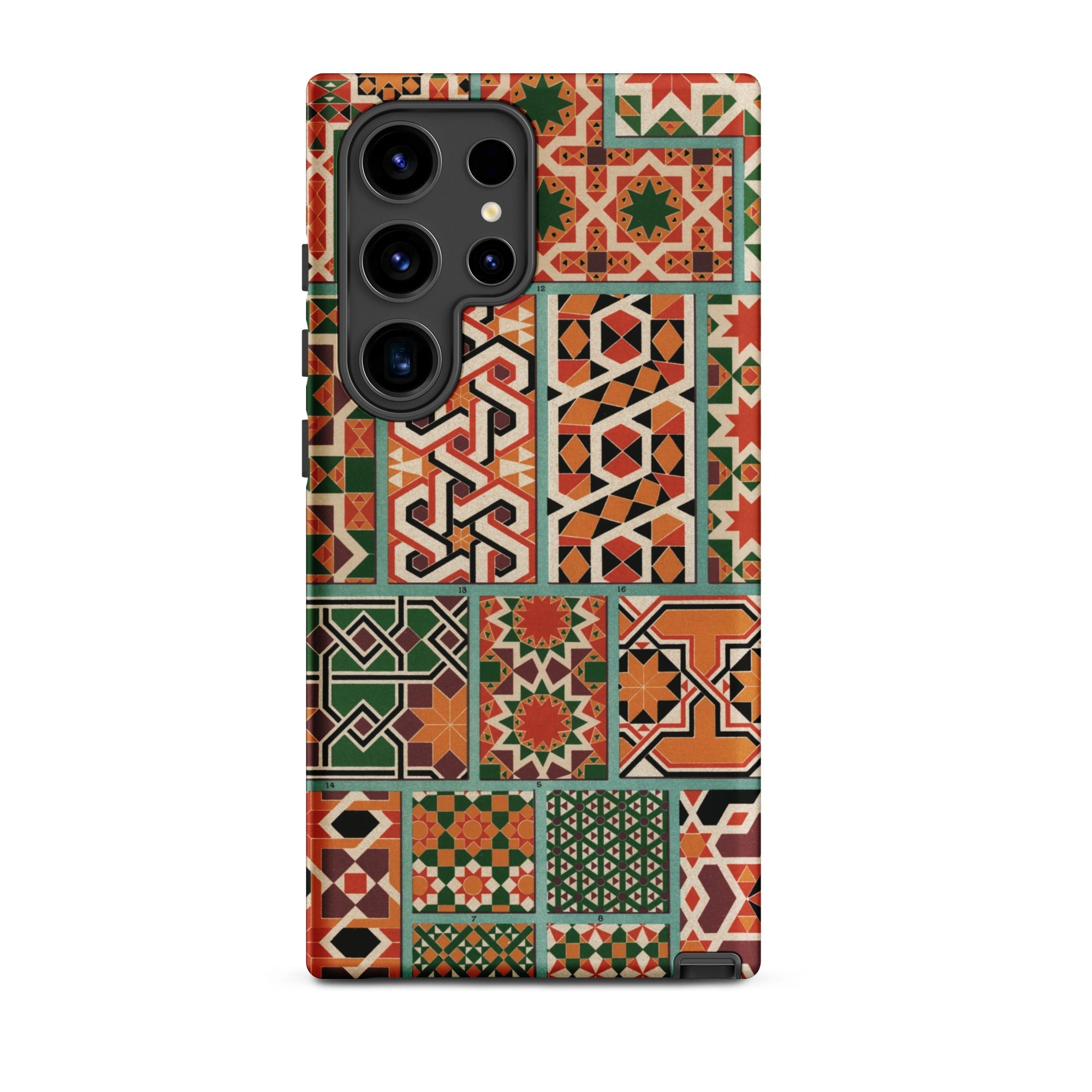 Middle Ages Pattern Design Auguste Racinet Samsung Case, Galaxy S24 Ultra / Matte, Smartphone Multicolored Geometric Pattern Case