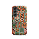 Middle Ages Pattern Design Auguste Racinet Samsung Case, Galaxy S25 / Matte, Smartphone Case Mosaic Like Pattern Geometric Designs Shades