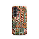 Middle Ages Pattern Design - Auguste Racinet Samsung Case, Galaxy S25 / Matte, Smartphone Case Mosaic-like Pattern Geometric Designs Shades