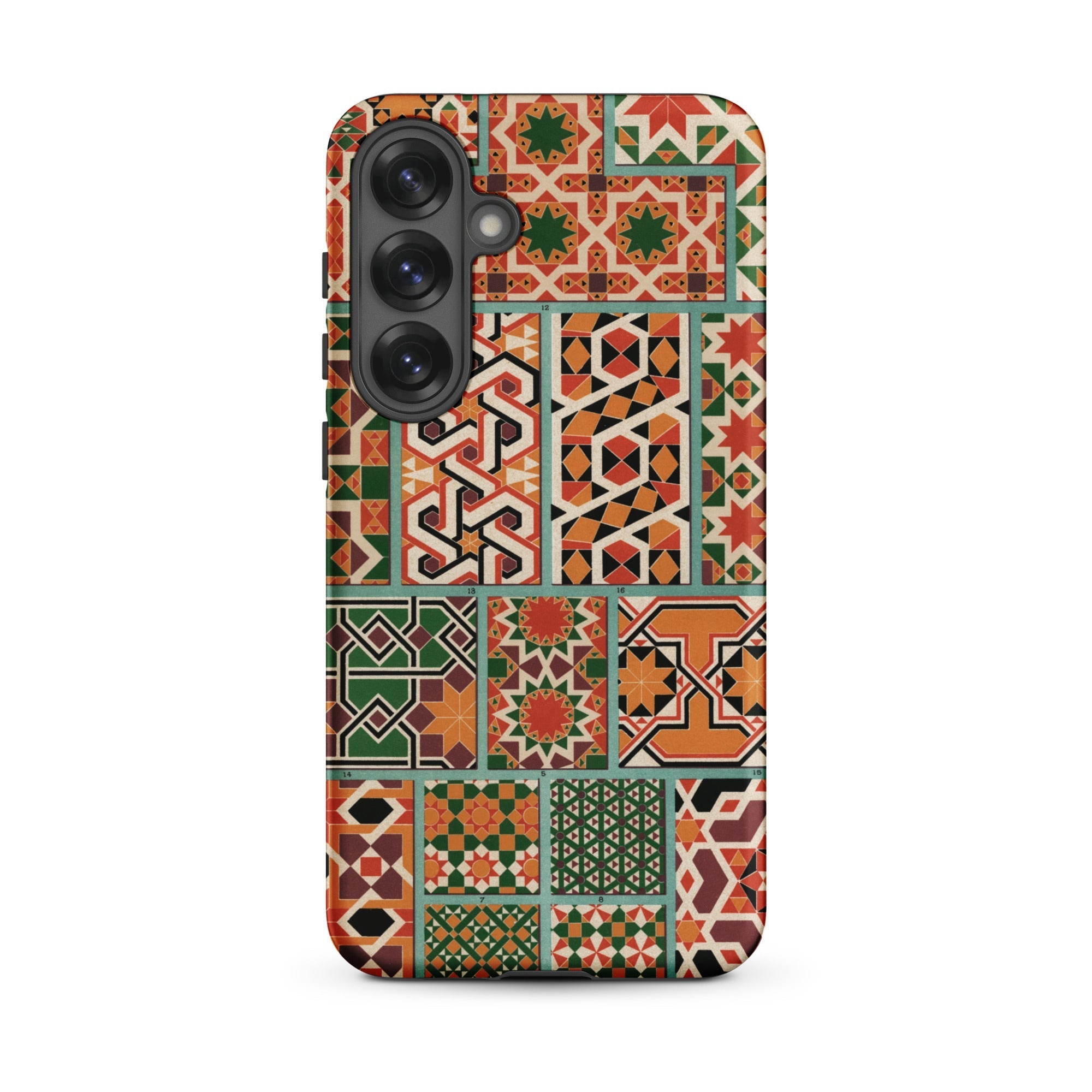 Middle Ages Pattern Design Auguste Racinet Samsung Case, Galaxy S25 Plus / Matte, Smartphone Case Mosaic Colorful Geometric Patterns