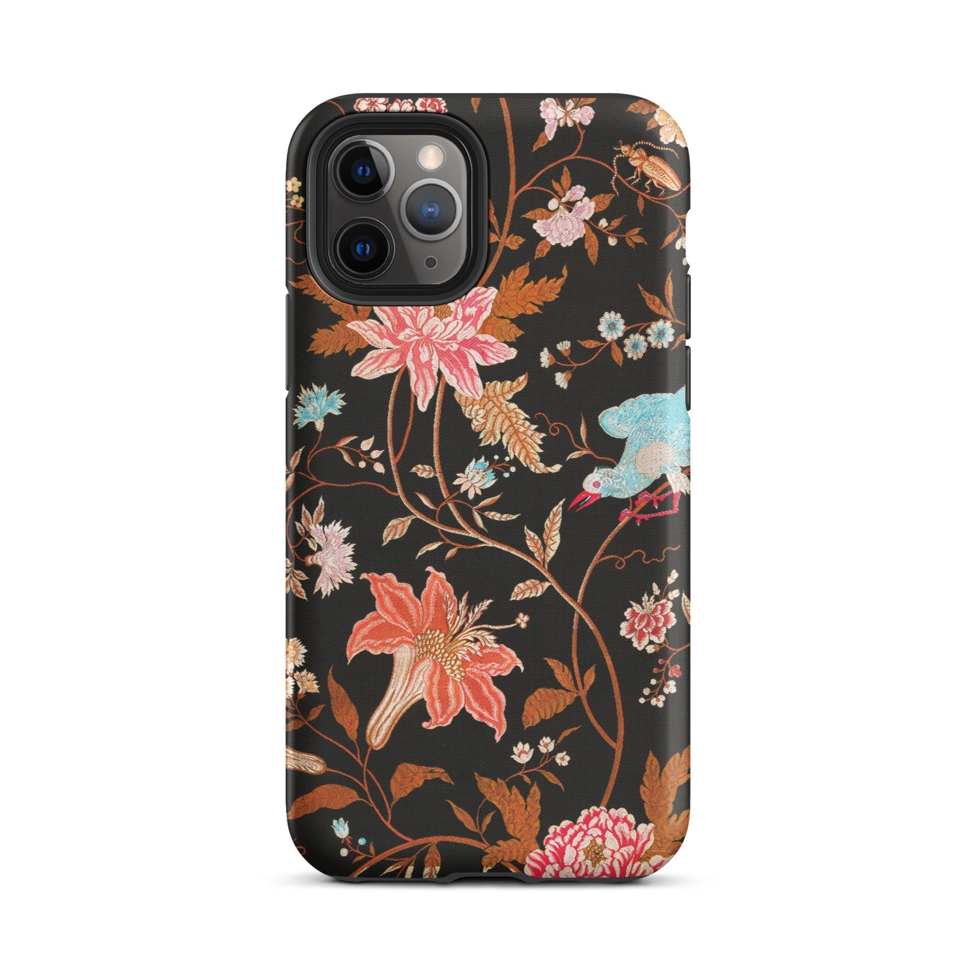 Midnight Call Flora & Fauna Fabric Iphone Case, 11 Pro / Matte, Floral Patterned Smartphone Case