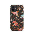 Midnight Call Flora & Fauna Fabric Iphone Case, 12 / Matte, Floral Patterned Phone Case