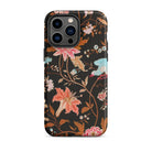 Midnight Call Flora & Fauna Fabric Iphone Case, 14 Pro Max / Matte, Floral Patterned Phone Case