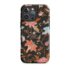 Midnight Call - Flora & Fauna Fabric Iphone Case, 16 Pro Max / Tough Phone, Floral Patterned Phone Case