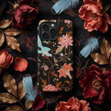 Midnight Call - Flora & Fauna Fabric Iphone Case, Mobile Phone Cases, Toby Leon