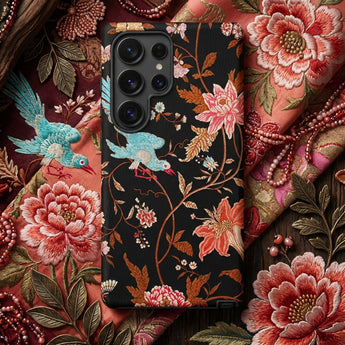 Midnight Call - Flora & Fauna Fabric Phone Case, Mobile Cases, Toby Leon