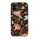 Midnight Call - Flora & Fauna Fabric Iphone Case, 12 / Matte, Kite-769519275, Floral-patterned Iphone Case Dark