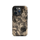 Midnight Garden Black & White Floral Art Iphone Case, 15 Pro / Matte, Floral Patterned Phone Case
