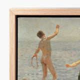 Midsummer Morning - Henry Scott Tuke Art Print / Canvas Framed Classical Painting Nude Male Figure, Arrests, Five Young Men, Clustered,