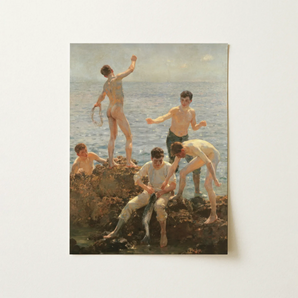 Midsummer Morning - Henry Scott Tuke Art Print / Canvas, Henry Scott Tuke, Henry Scott, Scott Tuke, Midsummer Morning, Midsummer Morning