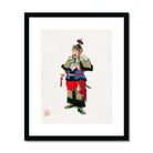 Military Commander - Qing Dynasty Art Print, Traditional Chinese Warrior Figure Colorful Robes Armor Decorative