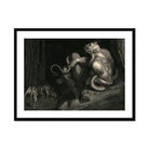 There Minos Stands - Gustave Dore Art Print, Framed Artwork Mythological Scene Muscular Figure Entwined Snake