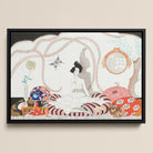 Minuit - George Barbier 1920s Fashion Art Framed Canvas, Framed Artwork Stylized Scene Figure Decorative Elements Animals