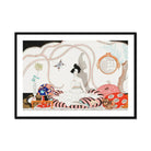 Minuit - George Barbier 1920s Fashion Art Print, Framed Vintage Art Deco Illustration Figure White Dress