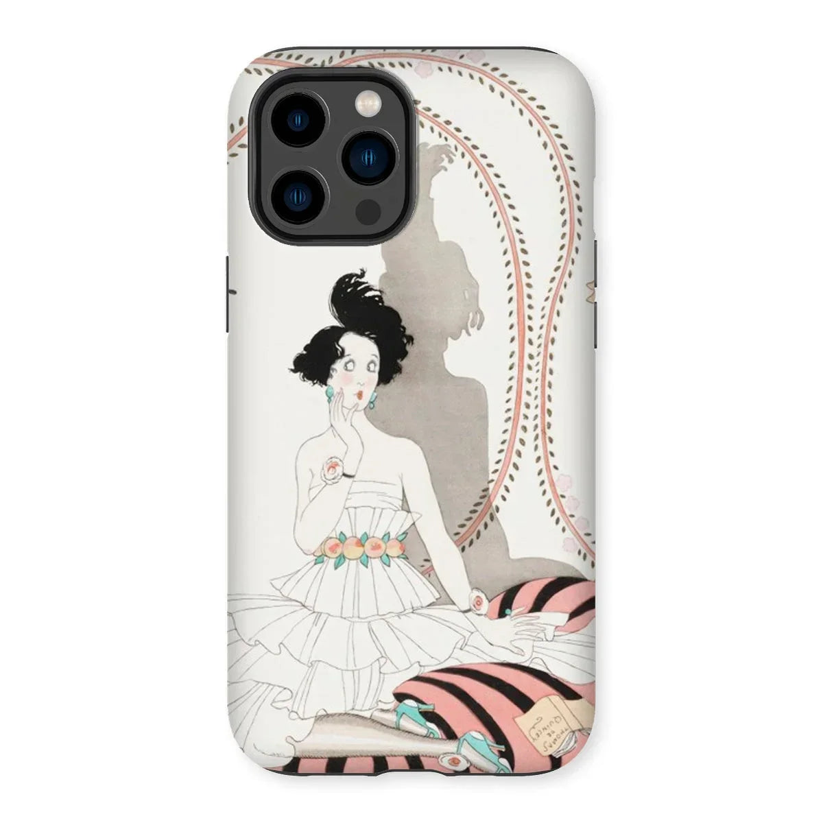 Minuit - George Barbier Iphone Case, 14 Pro Max / Matte, Kite-942701937, Phone Case Art Deco-style Illustration Woman