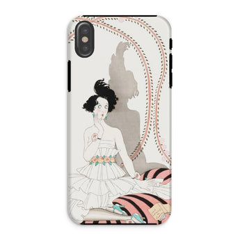 Minuit - George Barbier Iphone Case, Xs / Matte, Phone Case Art Deco-style Illustration Woman White Dress