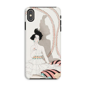 Minuit - George Barbier Iphone Case, Xs Max / Matte, Iphone Case Art Deco-style Illustration Woman White Dress