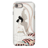 Minuit - George Barbier Phone Case Iphone 8 / Matte Phone Case Art Deco-style Illustration Stylized Woman Ruffled George Barbier’s Minuit,