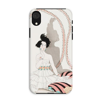 Minuit - George Barbier Phone Case Iphone Xr / Matte Phone Case Art Deco-style Illustration Woman White Dress George Barbier’s Minuit,