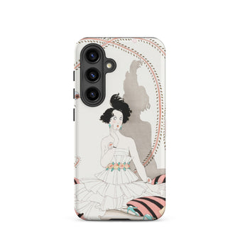 Minuit - George Barbier Phone Case Samsung Galaxy S24 / Matte White Phone Case Illustrated Design Woman Ruffled Dress George Barbier’s
