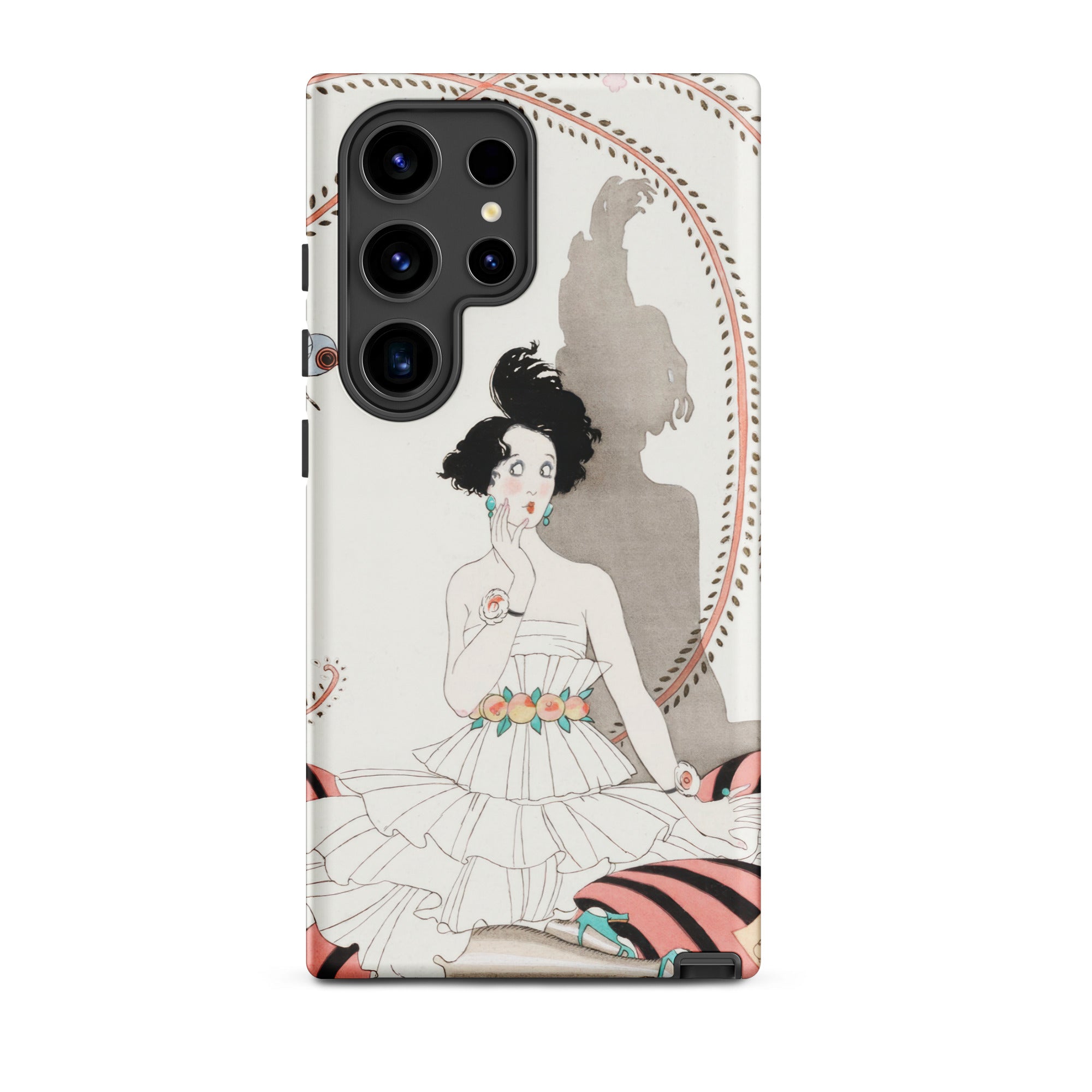 Minuit George Barbier Samsung Case, Galaxy S24 Ultra / Matte, Smartphone Case Illustration Woman White Dress