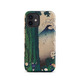 Mishima Pass - Katsushika Hokusai Phone Case Iphone 12 / Matte Phone Case Japanese Art Mount Fuji, Katsushika Hokusai Iphone Case, Green