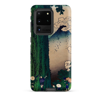 Mishima Pass - Katsushika Hokusai Samsung Case, Galaxy S20 Ultra / Matte, Protective Phone Case Artistic Landscape Design Mountain Clouds