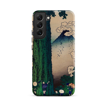 Mishima Pass - Katsushika Hokusai Samsung Case, Galaxy S22 Plus / Matte, Smartphone Case Japanese Woodblock Print Design Tree Mount