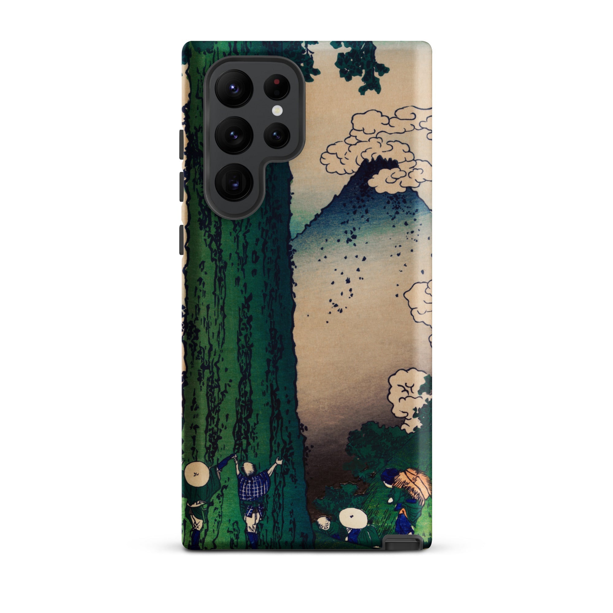 Mishima Pass Katsushika Hokusai Samsung Case, Galaxy S22 Ultra / Matte, Phone Case Japanese Woodblock Print Mountain Clouds Figures