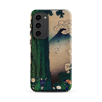 Mishima Pass - Katsushika Hokusai Samsung Case, Galaxy S23 Plus / Matte, Smartphone Case Japanese Woodblock Print Mount Fuji Tall