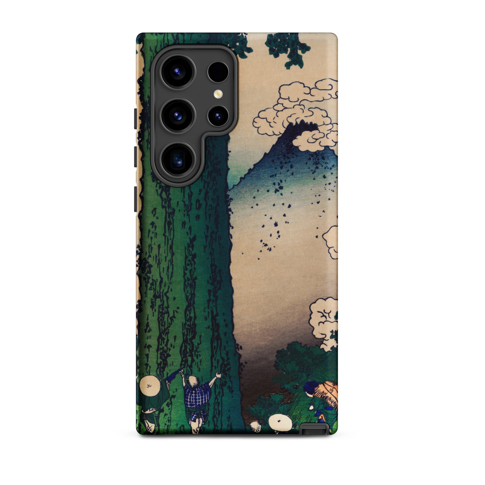 Mishima Pass Katsushika Hokusai Samsung Case, Galaxy S24 Ultra / Matte, Smartphone Case Japanese Ukiyo e Woodblock Print Mountain Figures