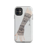Mitt - Lillian Causey 1930s Fashion Art Iphone Case, 11 / Matte, Phone Case Lace-gloved Hand Design