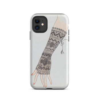 Mitt - Lillian Causey 1930s Fashion Art Iphone Case, 11 / Matte, Phone Case Lace-gloved Hand Design