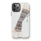 Mitt - Lillian Causey 1930s Fashion Art Iphone Case, 11 Pro / Matte, Hand-drawn Fingerless Glove Intricate Nordic-style Knit Patterns