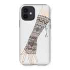 Mitt - Lillian Causey 1930s Fashion Art Iphone Case, 12 / Matte, Hand-drawn Fingerless Glove Intricate Nordic-style Patterns