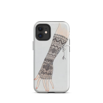 Mitt - Lillian Causey 1930s Fashion Art Iphone Case, 12 Mini / Matte, Phone Case Lace-gloved Arm Design