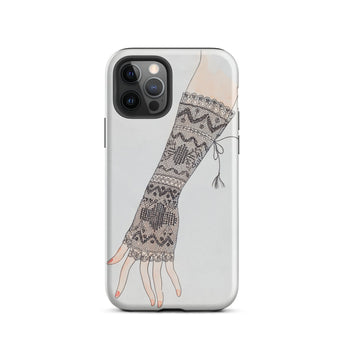 Mitt - Lillian Causey 1930s Fashion Art Iphone Case, 12 Pro / Matte, Smartphone Case Lace-gloved Arm Design
