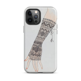 Mitt - Lillian Causey 1930s Fashion Art Iphone Case, 12 Pro Max / Matte, Smartphone Case Lace-gloved Arm Design