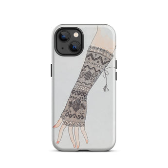 Mitt - Lillian Causey 1930s Fashion Art Iphone Case, 13 / Matte, Phone Case Hand Lace Design