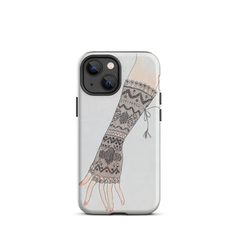 Mitt - Lillian Causey 1930s Fashion Art Iphone Case, 13 Mini / Matte, Phone Case Henna-inspired Design