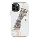 Mitt - Lillian Causey 1930s Fashion Art Iphone Case, 13 Pro / Matte, Hand-drawn Fingerless Glove Intricate Nordic-style Knit Patterns
