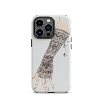 Mitt - Lillian Causey 1930s Fashion Art Iphone Case, 13 Pro / Matte, Smartphone Case Lace Glove Design