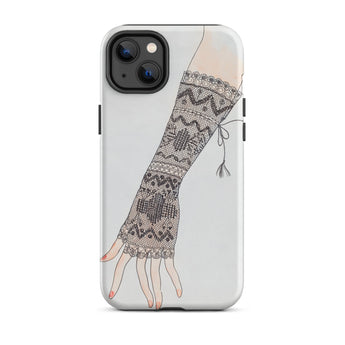 Mitt - Lillian Causey 1930s Fashion Art Iphone Case, 14 Plus / Matte, Phone Case Lace-gloved Hand Design