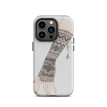 Mitt - Lillian Causey 1930s Fashion Art Iphone Case, 14 Pro / Matte, Smartphone Case Lace-gloved Hand Design