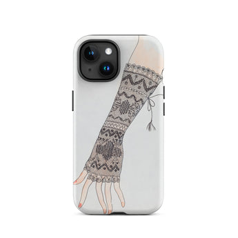 Mitt - Lillian Causey 1930s Fashion Art Iphone Case, 15 / Matte, Phone Case Lace-gloved Hand Design