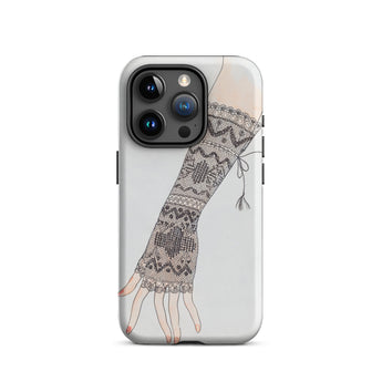 Mitt - Lillian Causey 1930s Fashion Art Iphone Case, 15 Pro / Matte, Phone Case Henna Hand Design