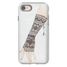 Mitt - Lillian Causey 1930s Fashion Art Iphone Case, 8 / Matte, Knitted Fingerless Glove Intricate Geometric Patterns Lace-up