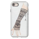 Mitt - Lillian Causey 1930s Fashion Art Iphone Case, 8 / Matte, Knitted Fingerless Glove Intricate Geometric Patterns Lace-up