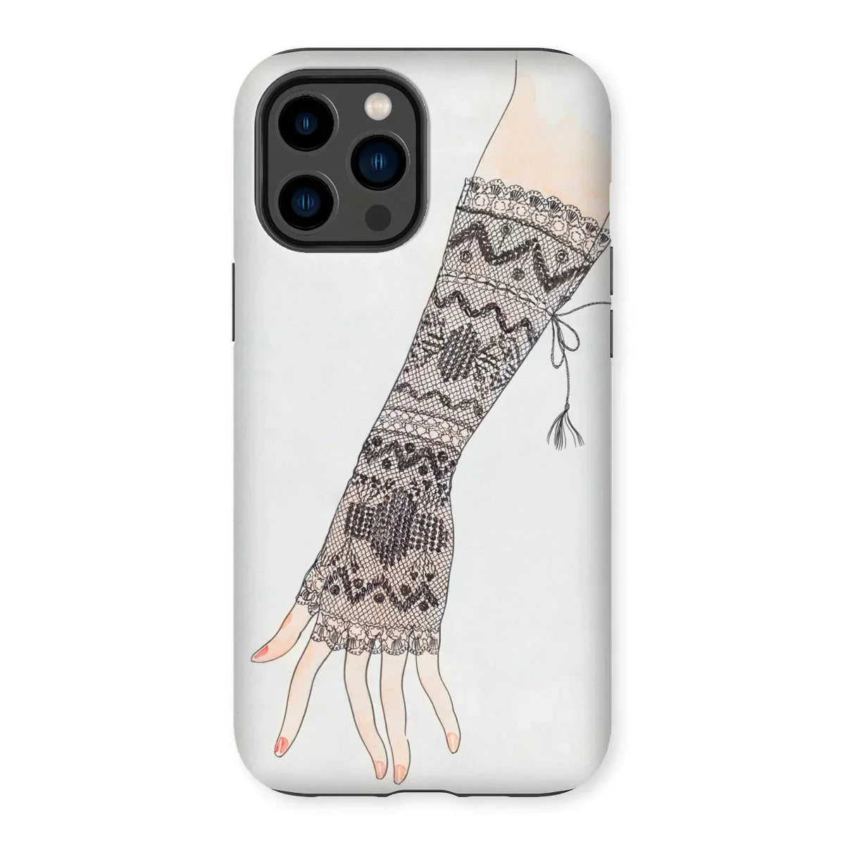 Mitt - Lillian Causey 1930s Fashion Art Iphone Case, 14 Pro Max / Matte, Kite-942715902, Fingerless Glove Intricate